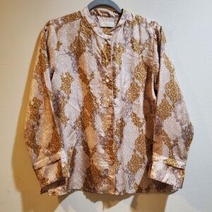 Momoni Barocco Patterned 100% Silk Shirt
